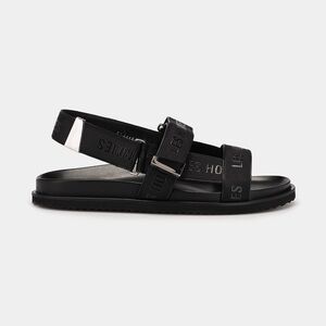 Les Hommes Leather & Elastic Strap Sandal, EU40.5